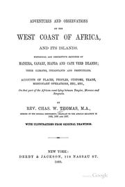 Cover of: Adventures and Observations on the West Coast of Africa, and Its Islands: Historical and ...