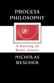 Cover of: Process Philosophy: A Survey of Basic Issues