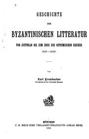 Cover of: Geschichte Der Byzantinischen Litteratur