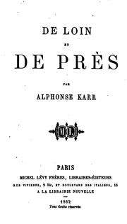 Cover of: De loin de près