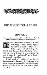 Cover of: The diary of an idle women in Sicily