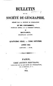 Cover of: Bulletin de la Société de géographie by Société de géographie (France), Société de géographie (France)