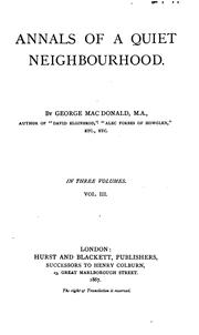 Cover of: George MacDonald
