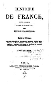 Cover of: Histoire de France: depuis l'origine jusqu'à la révolution de 1848