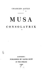 Cover of: Musa Consolatrix