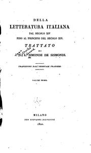 Cover of: Della letteratura italiana dal secolo XIV fino al principio del secolo XIX.