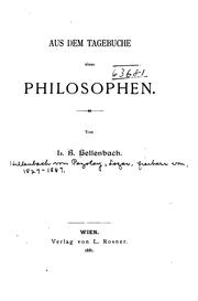 Cover of: Aus dem Tagebüche Einés Philosophen