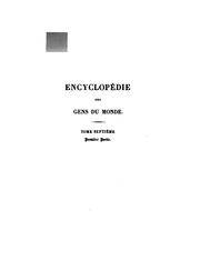 Encyclopédie des gens du monde by Artaud de Montor