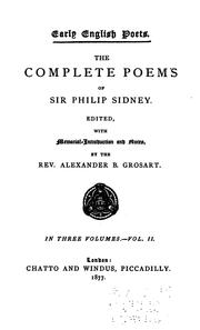 Cover of: The Complete Poems of Sir Philip Sidney