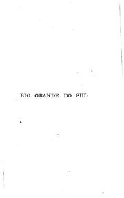 Cover of: Rio Grande Do Sul and Its German Colonies by Michael George Mulhall