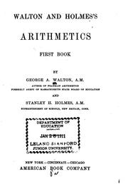 Cover of: Walton and Holmes's Arithmetics.