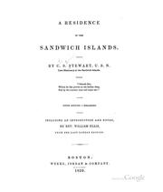 Cover of: A Residence in the Sandwich Islands by Charles Samuel Stewart