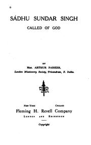 Cover of: Sádhu Sundar Singh, Called of God