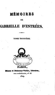 Cover of: Mémoires de Gabrielle d'Estrées