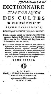 Cover of: Dictionnaire historique des cultes religieux [by J.F. de la Croix].