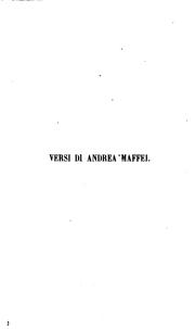 Cover of: Versi editi ed inediti del cavaliere