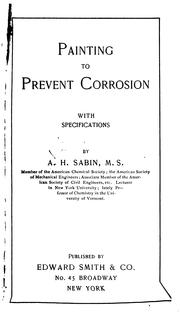 Cover of: Painting to Prevent Corrosion: With Specifications