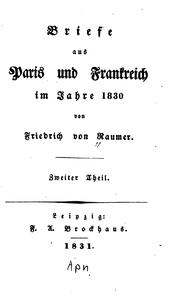 Cover of: Briefe aus Paris und Frankreich im Jahre 1830