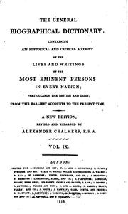 Cover of: The general biographical dictionary. Revised by A. Chalmers