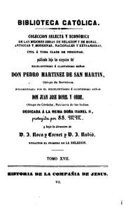 Cover of: Historia religiosa, politica, y literaria de la Compania de Jesus...