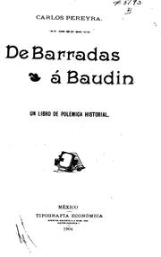 Cover of: De barradas à Baudin: Un libro de polemica historial