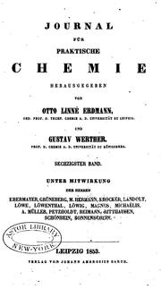 Cover of: Journal für praktische Chemie by Otto Linné Erdmann