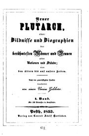 Neuer Plutarch: Oder, Bildnisse und Biographien der berühmtesten Männer und Frauen aller ... by No name