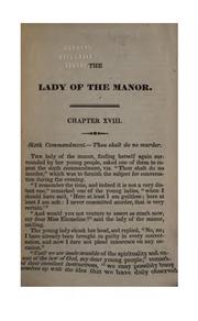 Cover of: The Lady of the Manor: Being a Series of Conversations on the Subject of Confirmation by Mrs. Mary Martha (Butt) Sherwood
