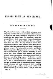 Cover of: Mosses from an Old Manse...: In Two Parts by Nathaniel Hawthorne
