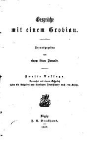 Cover of: Gespräche mit einem Grobian: Herausgegeben von einem seiner Freunde