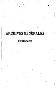 Cover of: Archives générales de médecine by 