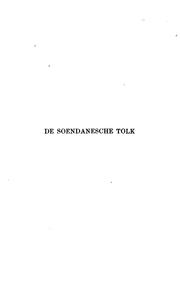 Cover of: Soendaneesch leesboek by Gerhardus Jan Grashuis