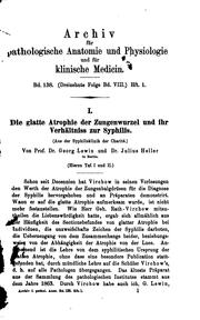 Cover of: Archiv für pathologische Anatomie und Physiologie und für klinische Medicin by Rudolf Ludwig Karl Virchow, Rudolf Ludwig Karl Virchow