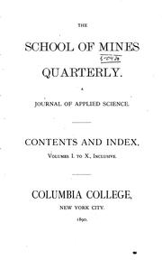 Cover of: The School of Mines Quarterly