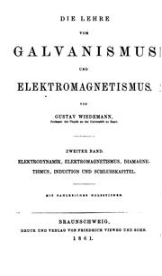 Cover of: Die Lehre vom Galvanismus und Elektromagnetismus