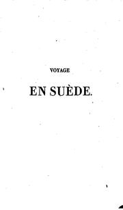 Cover of: Voyage en Suède. 2 tom. [and] Atlas