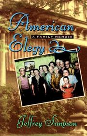 Cover of: American Elegy by Jeffrey Simpson