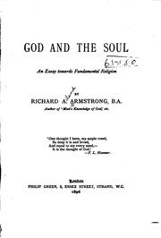 Cover of: God and the Soul: An Essay Towards Fundamental Religion