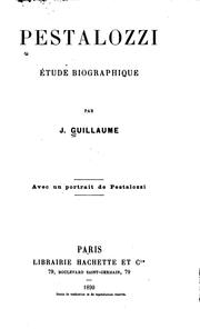 Cover of: Pestalozzi, étude biographique