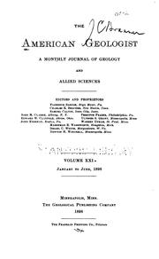 Cover of: The American Geologist: A Monthly Journal of Geology and Allied Sciences ...