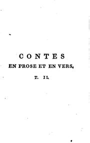 Cover of: Contes en prose et en vers: suivi de pièces fugitives et du poème d'Erminie