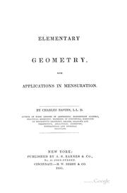 Cover of: Elementary Geometry: With Applications in Mensuration