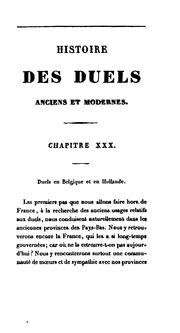 Cover of: Histoire des duels anciens et modernes