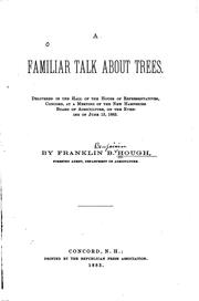Cover of: A Familiar Talk about Trees by Franklin Benjamin Hough