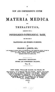 Cover of: A New and comprehensive system of materia medica and therapeutics v. 1