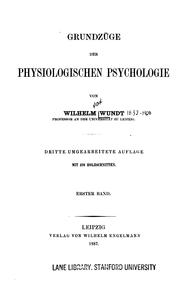 Cover of: Grundzüge der physiologischen Psychologie v.2
