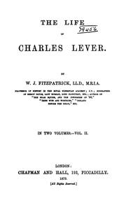Cover of: The Life of Charles Lever