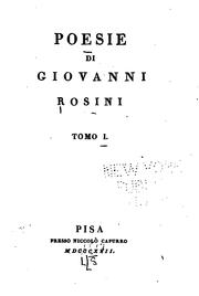 Cover of: Poesie di Giovanni Rosini ...