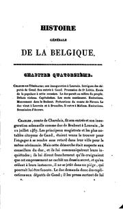 Cover of: Histoire générale de la Belgique