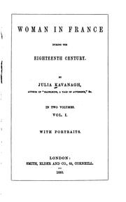 Cover of: Woman in France During the Eighteenth Century
